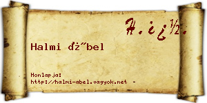 Halmi Ábel névjegykártya