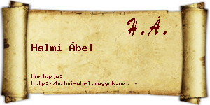 Halmi Ábel névjegykártya
