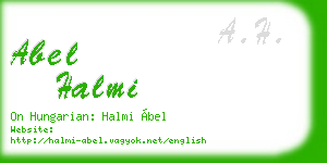 abel halmi business card