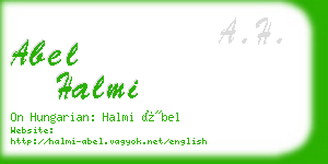 abel halmi business card